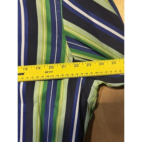 Etro Milano Button Down Shirt Long Sleeve Striped Sz 43 - Picture 4 of 4